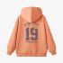 Orange Color Numbers Print Hoodie GM8814-143