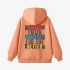 Orange Color Letters Print Hoodie GM8814-144