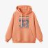 Orange Color Numbers Print Hoodie GM8814-145