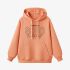 Orange Color Letters Print Hoodie GM8814-148