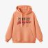 Orange Color Letters Print Hoodie GM8814-149