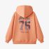 Orange Color Numbers Print Hoodie GM8814-151