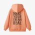 Orange Color Letters Print Hoodie GM8814-157