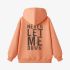 Orange Color Letters Print Hoodie GM8814-158