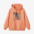 Orange Color Numbers Print Hoodie GM8814-159