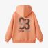 Orange Color Numbers Print Hoodie GM8814-164