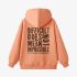 Orange Color Letters Print Hoodie GM8814-166