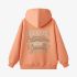 Orange Color Letter Graphic Hoodie GM8814-188