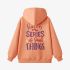 Orange Color Letter Graphic Hoodie GM8814-199