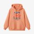 Orange Color Letter Graphic Hoodie GM8814-212