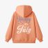 Orange Color Letter Graphic Hoodie GM8814-214