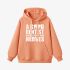 Orange Color Letter Graphic Hoodie GM8814-223