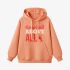 Orange Color Letter Graphic Hoodie GM8814-226