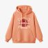 Orange Color Letter Graphic Hoodie GM8814-234