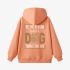 Orange Color Letter Graphic Hoodie GM8814-241