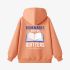 Orange Color Letter Graphic Hoodie GM8814-244