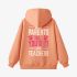 Orange Color Letter Graphic Hoodie GM8814-251