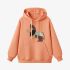 Lion Geometric Graphic Orange Color Hoodie GM8814-254