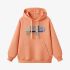 Hippo Geometric Graphic Orange Color Hoodie GM8814-256