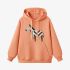 Zebra Geometric Graphic Orange Color Hoodie GM8814-257