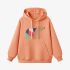 Bear Geometric Graphic Orange Color Hoodie GM8814-269