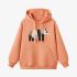 Panda Geometric Graphic Orange Color Hoodie GM8814-272