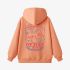 Letter Graphic Orange Color Hoodie GM8814-287