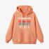 Letter Graphic Orange Color Hoodie GM8814-294