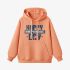 Letter Graphic Orange Color Hoodie GM8814-302