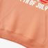 Letter Graphic Orange Color Hoodie GM8814-306