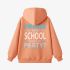 Letter Graphic Orange Color Hoodie GM8814-315