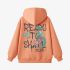 Orange Color Cartoon Print Hoodie GM8814-39