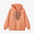 Orange Color Animal Print Hoodie GM8814-41