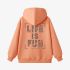 Orange Color Letters Print Hoodie GM8814-91