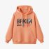 Orange Color Letters Print Hoodie GM8814-99