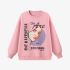 Pink Portrait Print Sweatshirt GM9903-31