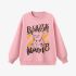 Pink Letters Print Sweatshirt GM9903-36