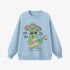 Sky Blue Cartoon Print Sweatshirt GM9904-27