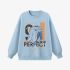 Sky Blue Figure Painting Sweatshirt GM9904-29