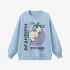 Sky Blue Portrait Print Sweatshirt GM9904-31