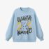 Sky Blue Letters Print Sweatshirt GM9904-36