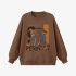 Brown Figure Painting Sweatshirt GM9909-29