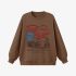 Brown Letters Print Sweatshirt GM9909-34