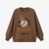 Brown Letters Print Sweatshirt GM9909-35