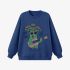 Dark Blue Cartoon Print Sweatshirt GM9910-27