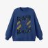 Dark Blue Letters Print Sweatshirt GM9910-36