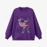 Purple Figure Painting Sweatshirt GM9911-30