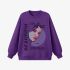 Purple Portrait Print Sweatshirt GM9911-31