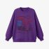 Purple Letters Print Sweatshirt GM9911-34