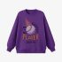 Purple Letters Print Sweatshirt GM9911-35